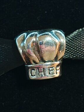 Authentic Pandora I Love Cooking Chef Hat Charm – 791500 Sterling Silver